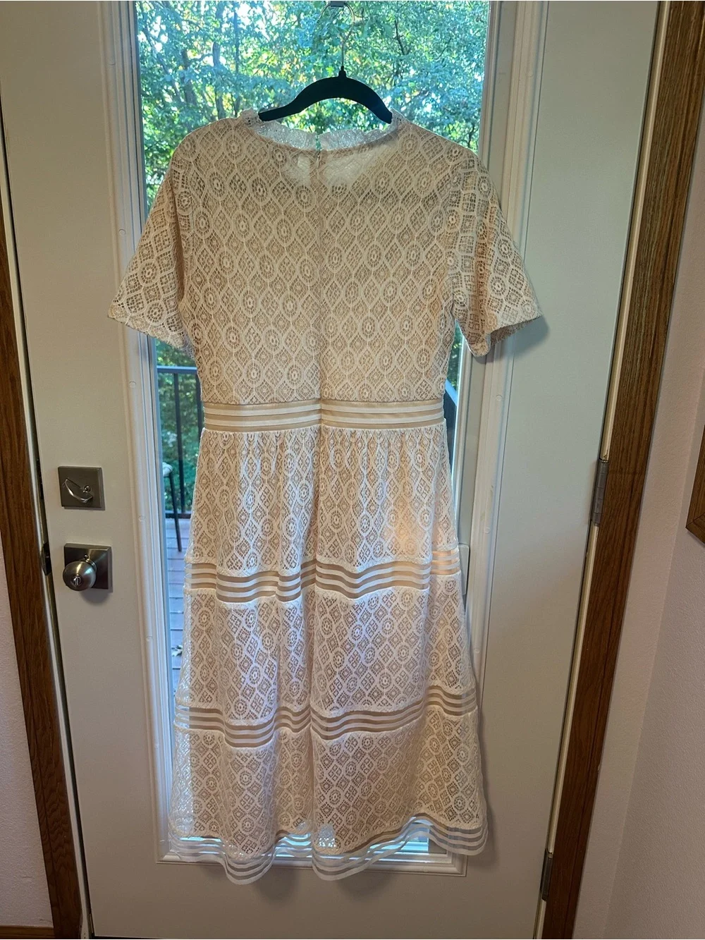 Lace Midi Dress in Ivory